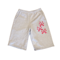 BONES PINK ON GREY CAPRI SHORTS