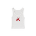 Red On White Top front, pressed