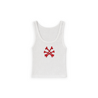 Red On White Top front, pressed